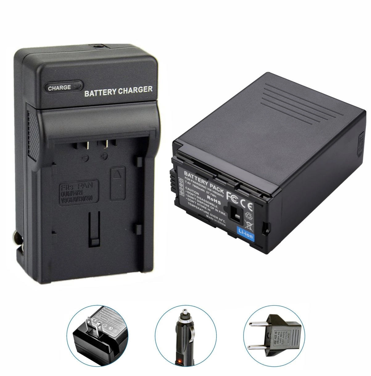 Kit 1 Baterias VW-VBG6H PRO + Carregador para Panasonic