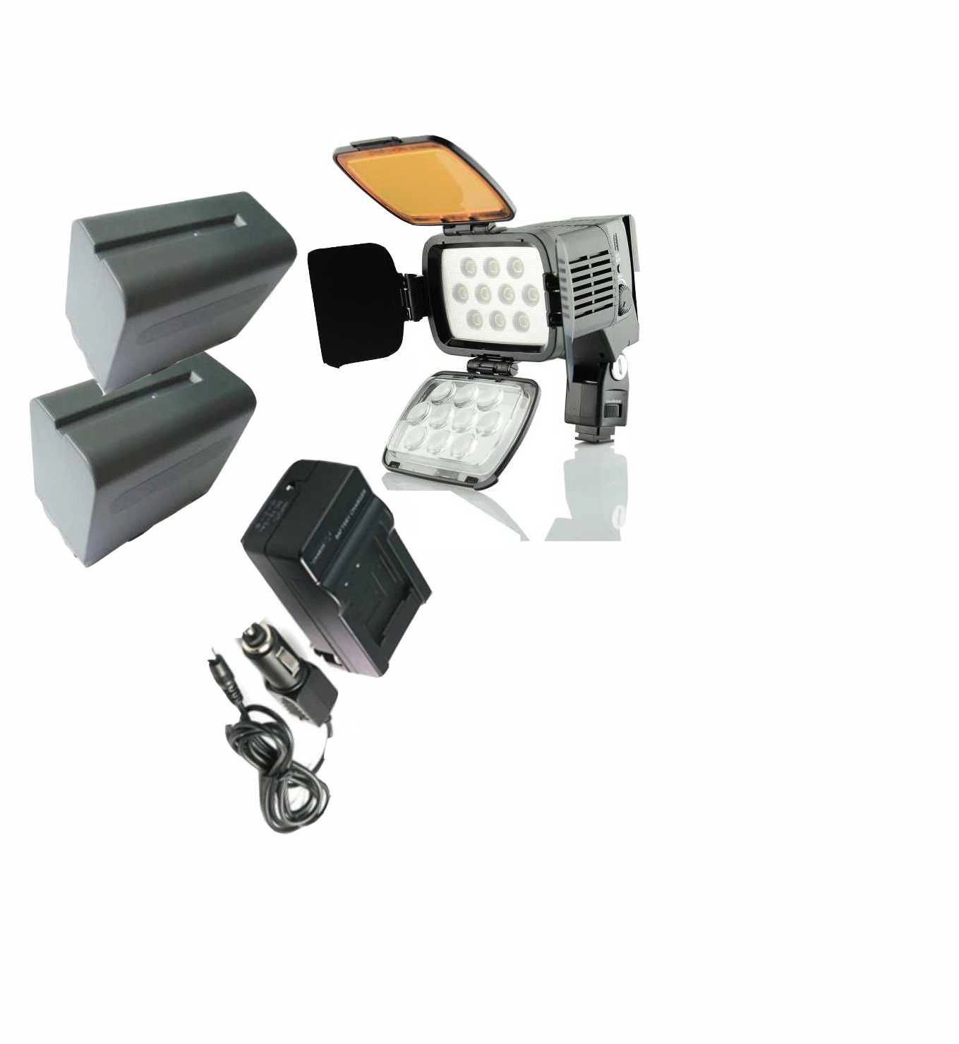 Kit Iluminador LED-VL001A + 2 Baterias NP-F970 + Carregador