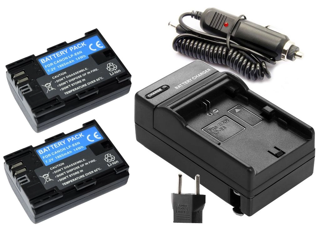 Kit 2 Baterias LP-E6 + Carregador para Canon