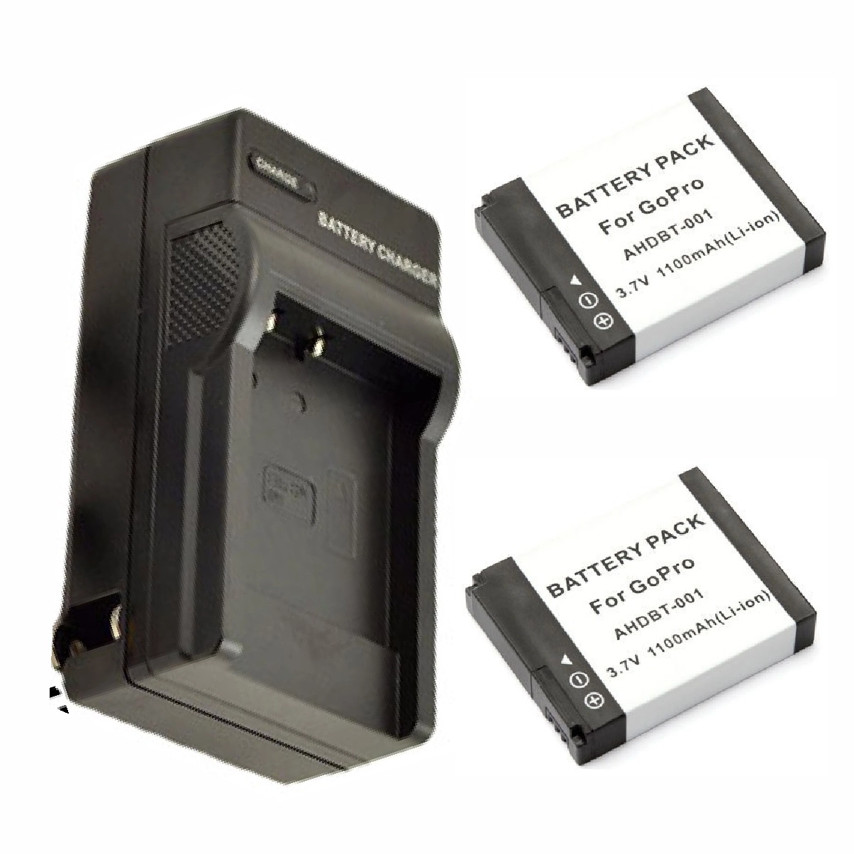 Kit 2 Baterias AHDBT-001 + Carregador para GoPro 1