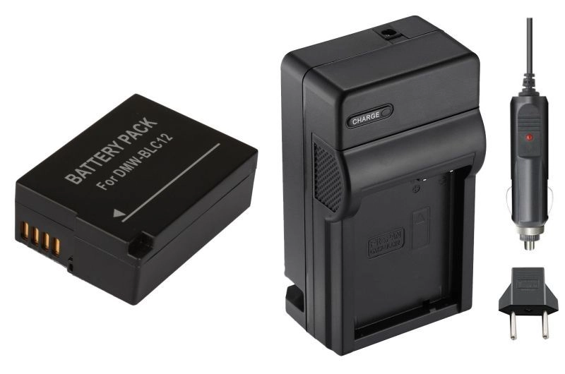 Kit 1 Bateria DMW-BLC12 + Carregador para Panasonic