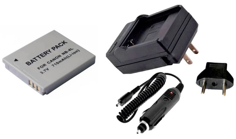 Kit 1 Bateria NB-4L + Carregador para Canon