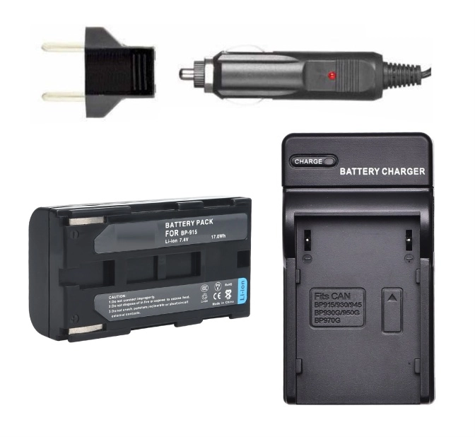 Kit 1 Bateria BP-915 + Carregador para Canon