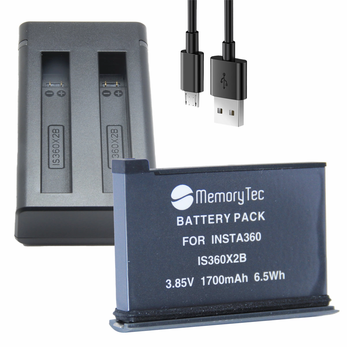 Kit 1 Bateria ISNTA360X2B + Carregador para INSTA 360 One X2