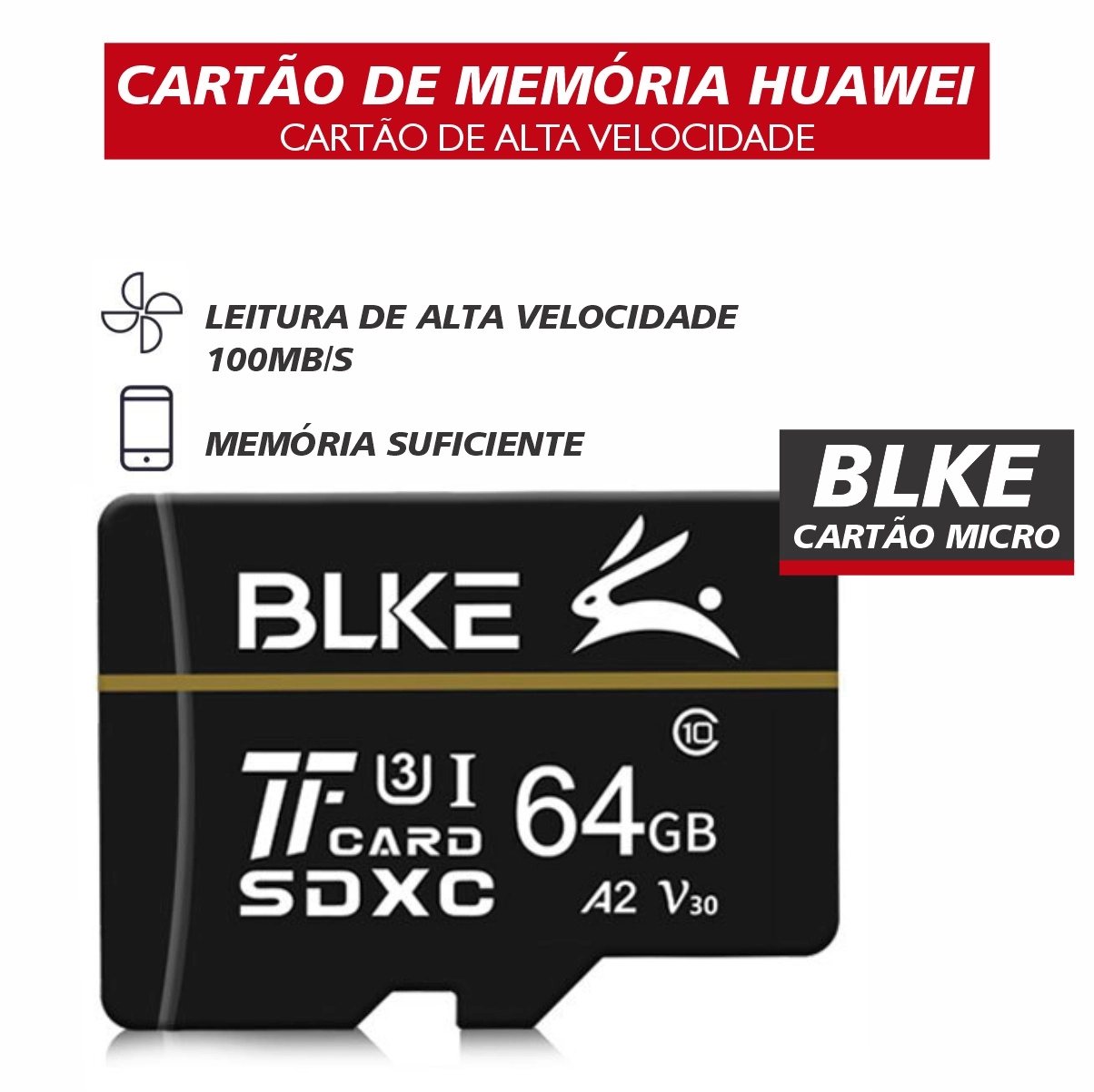 MICRO SDXC 64GB BLKE CL10