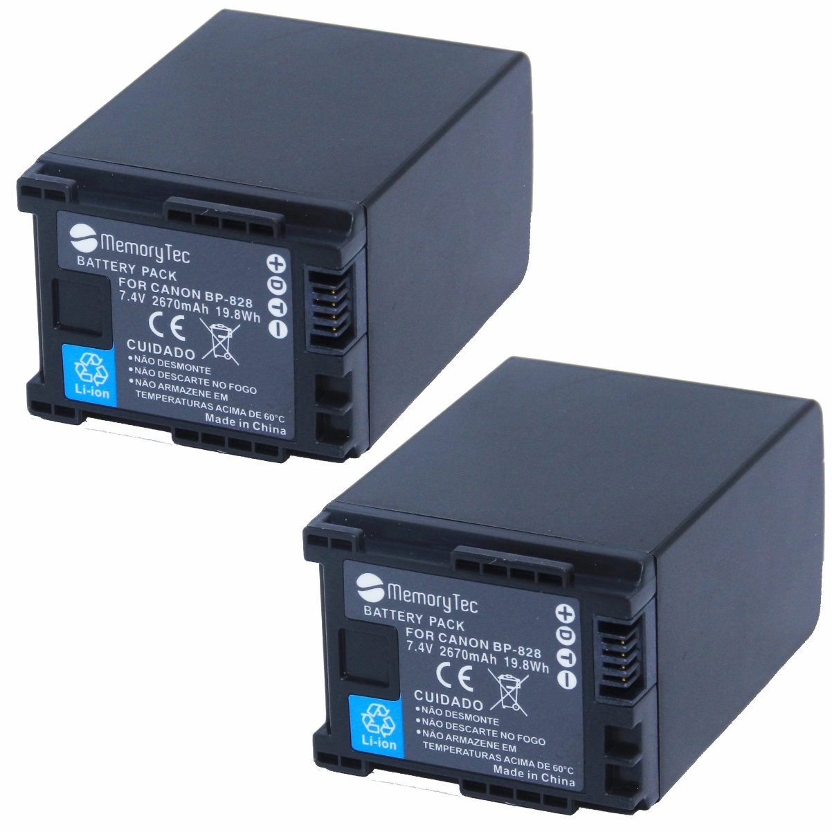 Kit 2 Baterias BP-828 para Canon