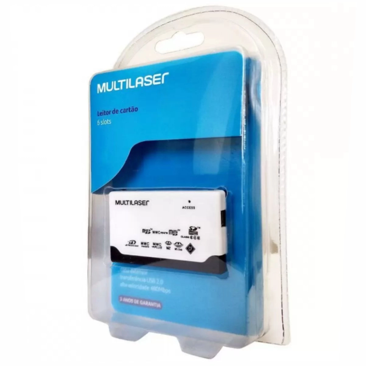 Leitor Cartão de Memória Multilaser USB 2.0 Leitor Cartão de Memória Multilaser USB 2.0