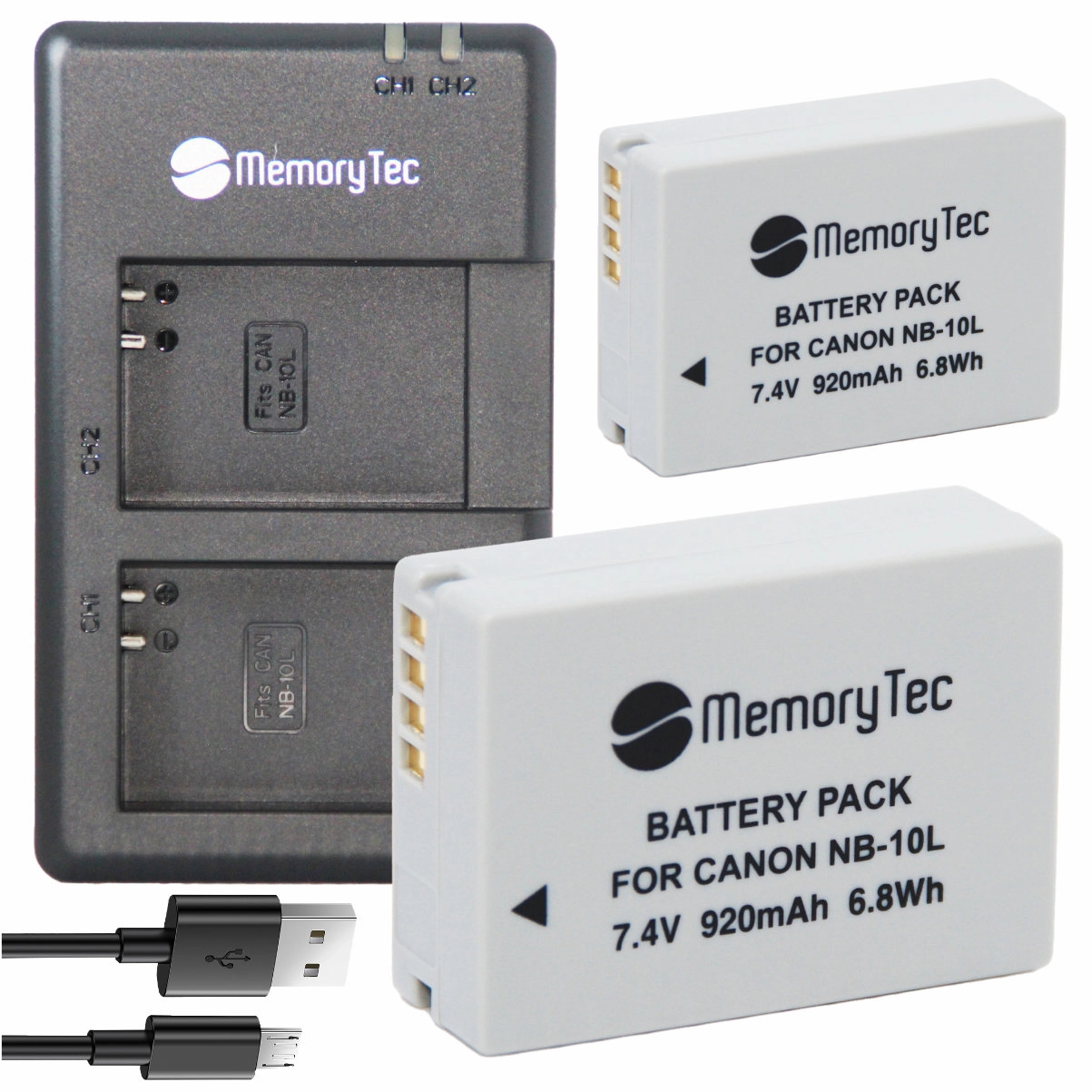 Kit 2 Baterias NB-10L + Carregador Duplo DL para Canon Kit 2 Baterias NB-10L + Carregador Duplo DL para Canon