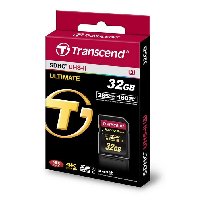 SDHC 32GB TRANSCEND ULTIMATE R285/W180