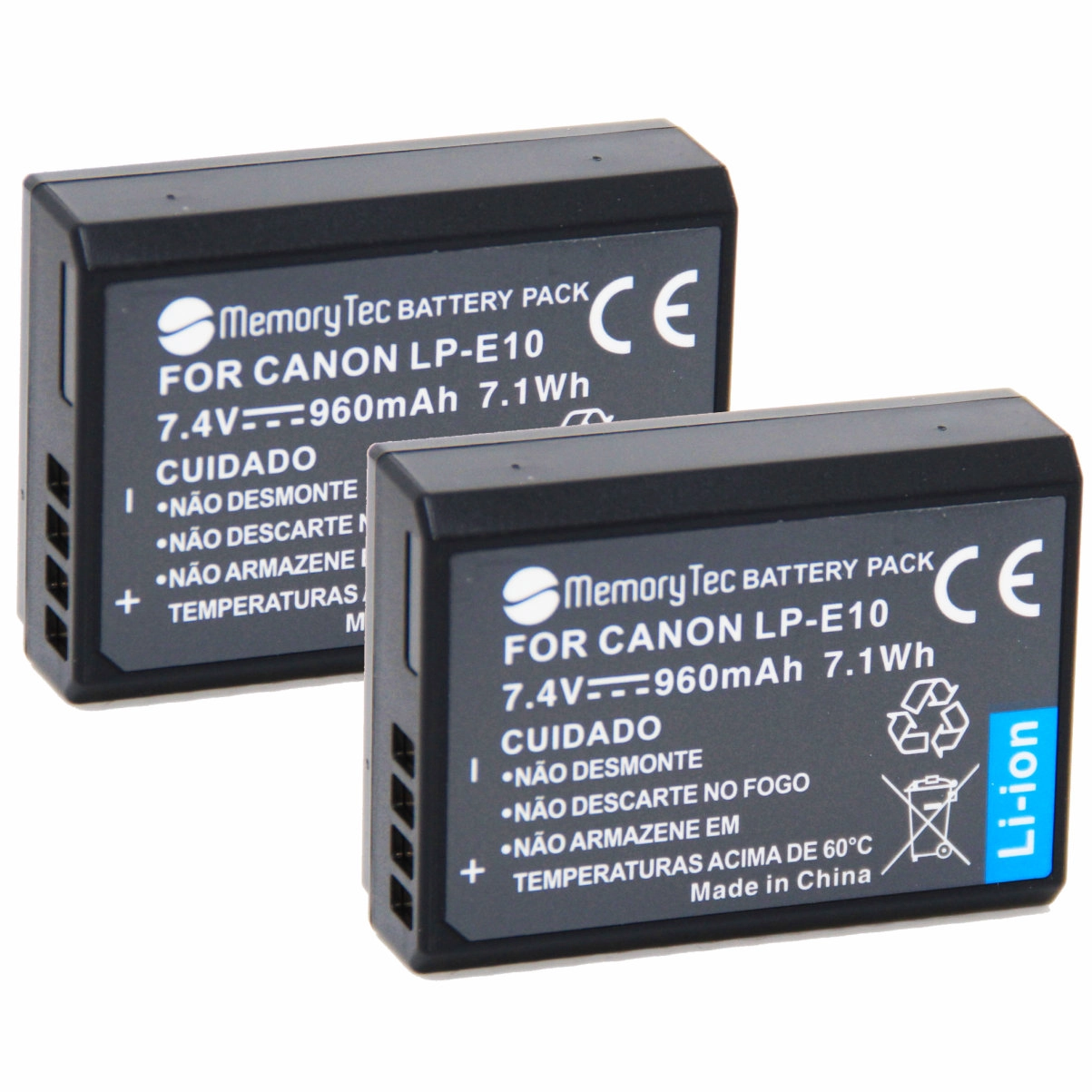 Kit 2 Baterias LP-E10 + Carregador Duplo DL para Canon Kit 2 Baterias LP-E10 + Carregador Duplo DL para Canon