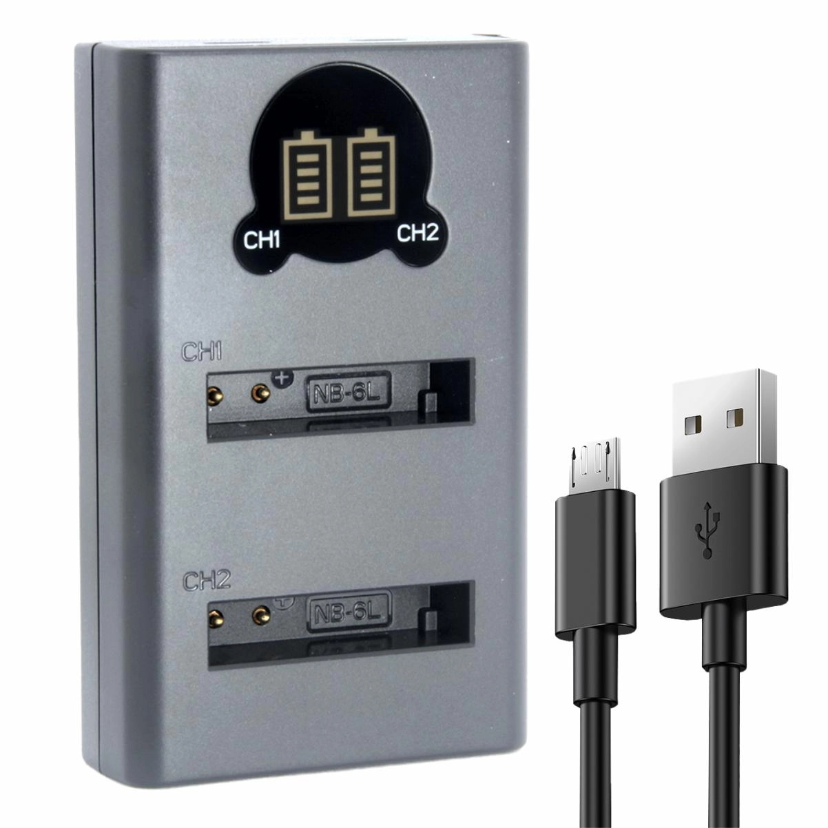 Kit 2 Baterias SLB-10A + Carregador Duplo DL para Samsung Kit 2 Baterias SLB-10A + Carregador Duplo DL para Samsung