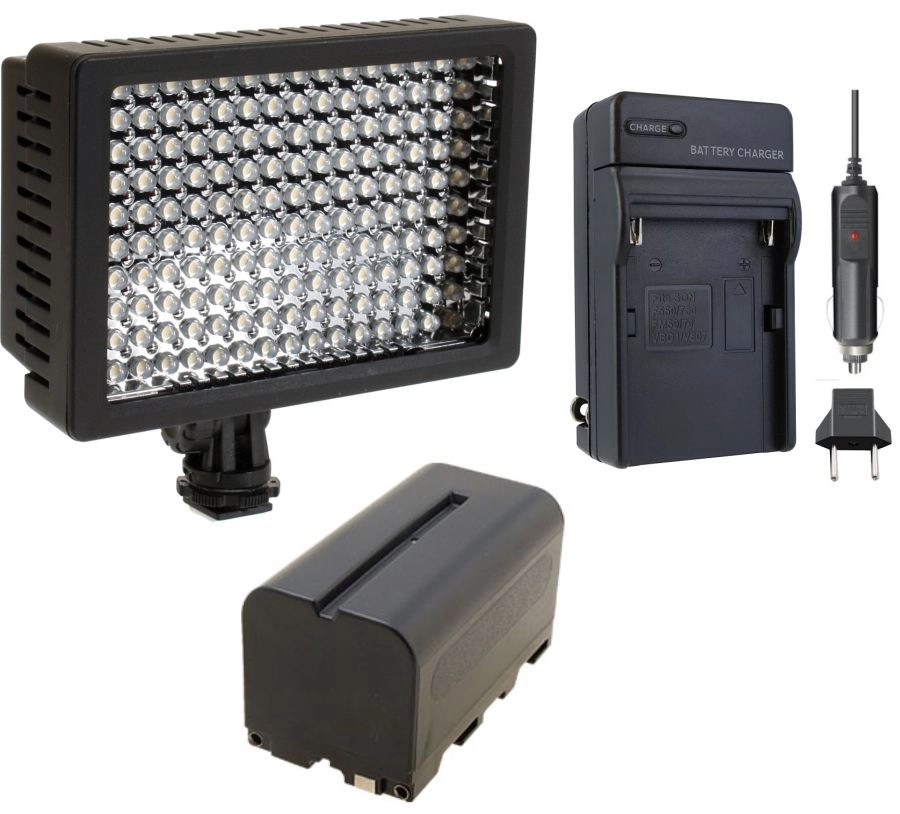 Kit Iluminador Profissional LED VL003-150 + Bateria NP-750 + Carregador Kit Iluminador Profissional LED VL003-150 + Bateria NP-750 + Carregador