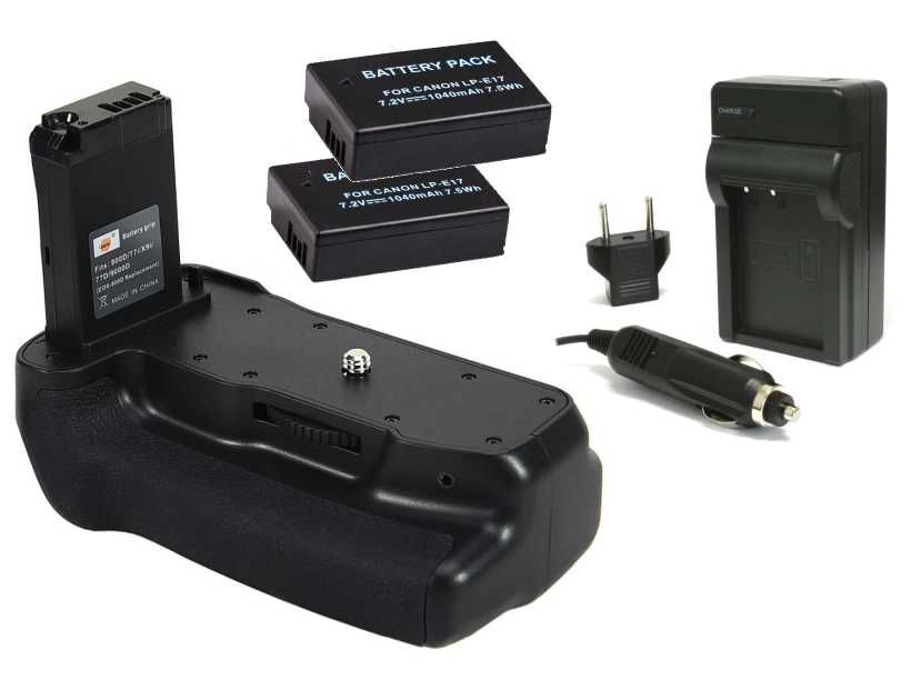 Kit Battery Grip 800D + 2 Baterias LP-E17 + Carregador para Canon