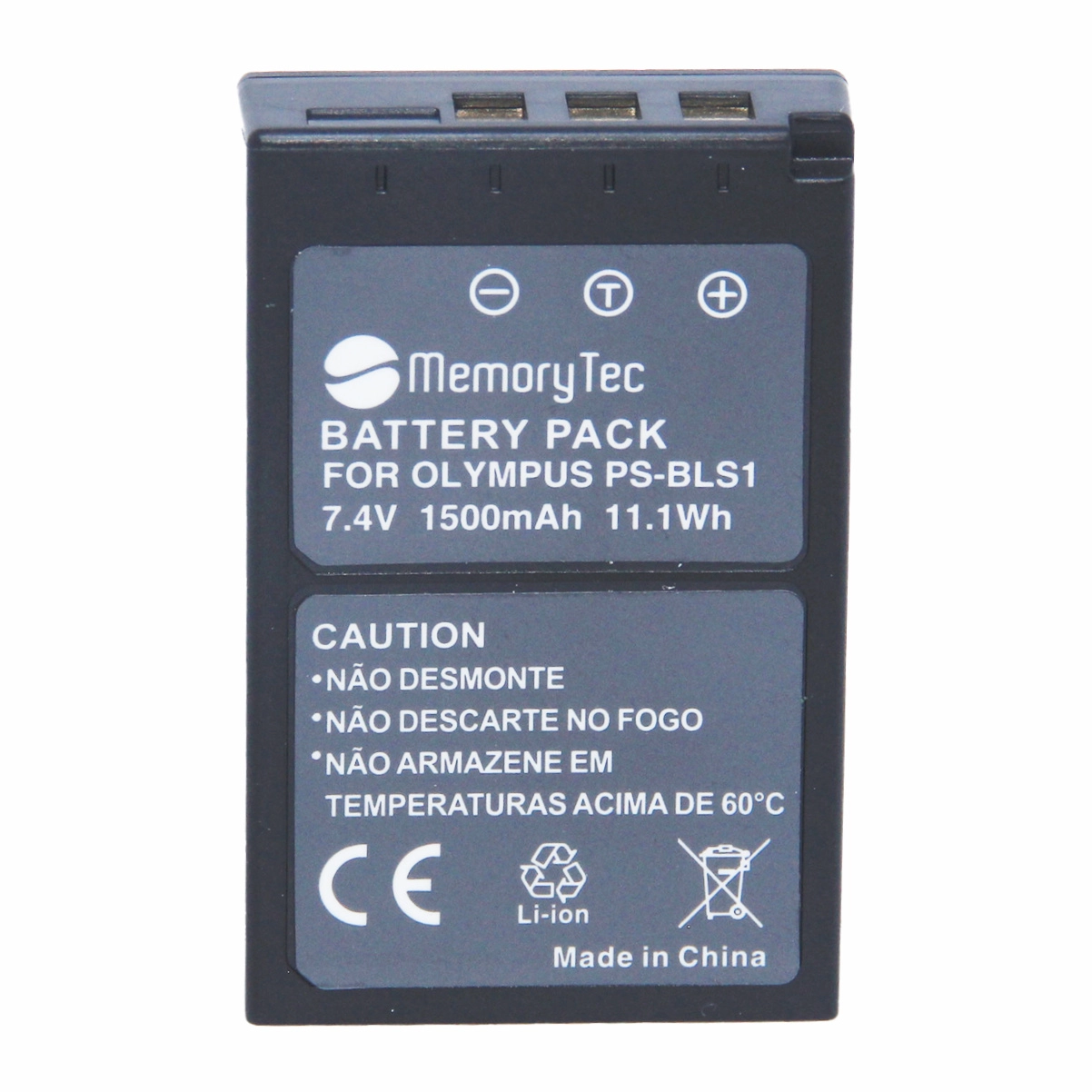 Kit 1 Bateria PS-BLS1 + Carregador Duplo para Olympus