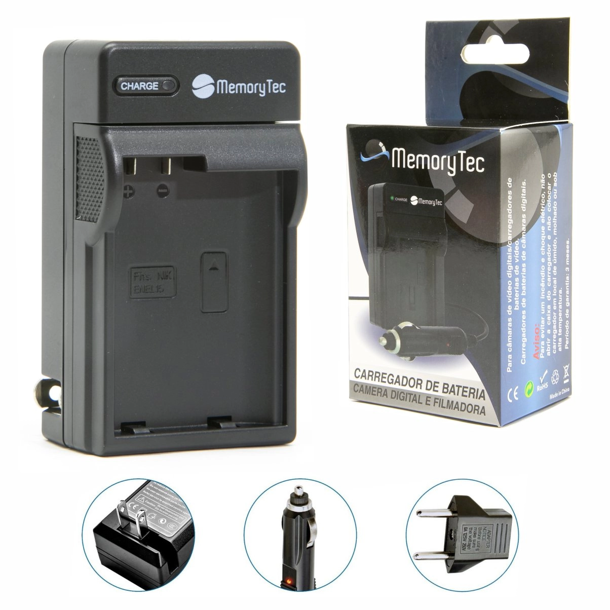 Kit Battery Grip MB-D15 + 1 Bateria Profissional EN-EL15c + Carregador para Nikon Kit Battery Grip MB-D15 + 1 Bateria Profissional EN-EL15c + Carregador para Nikon