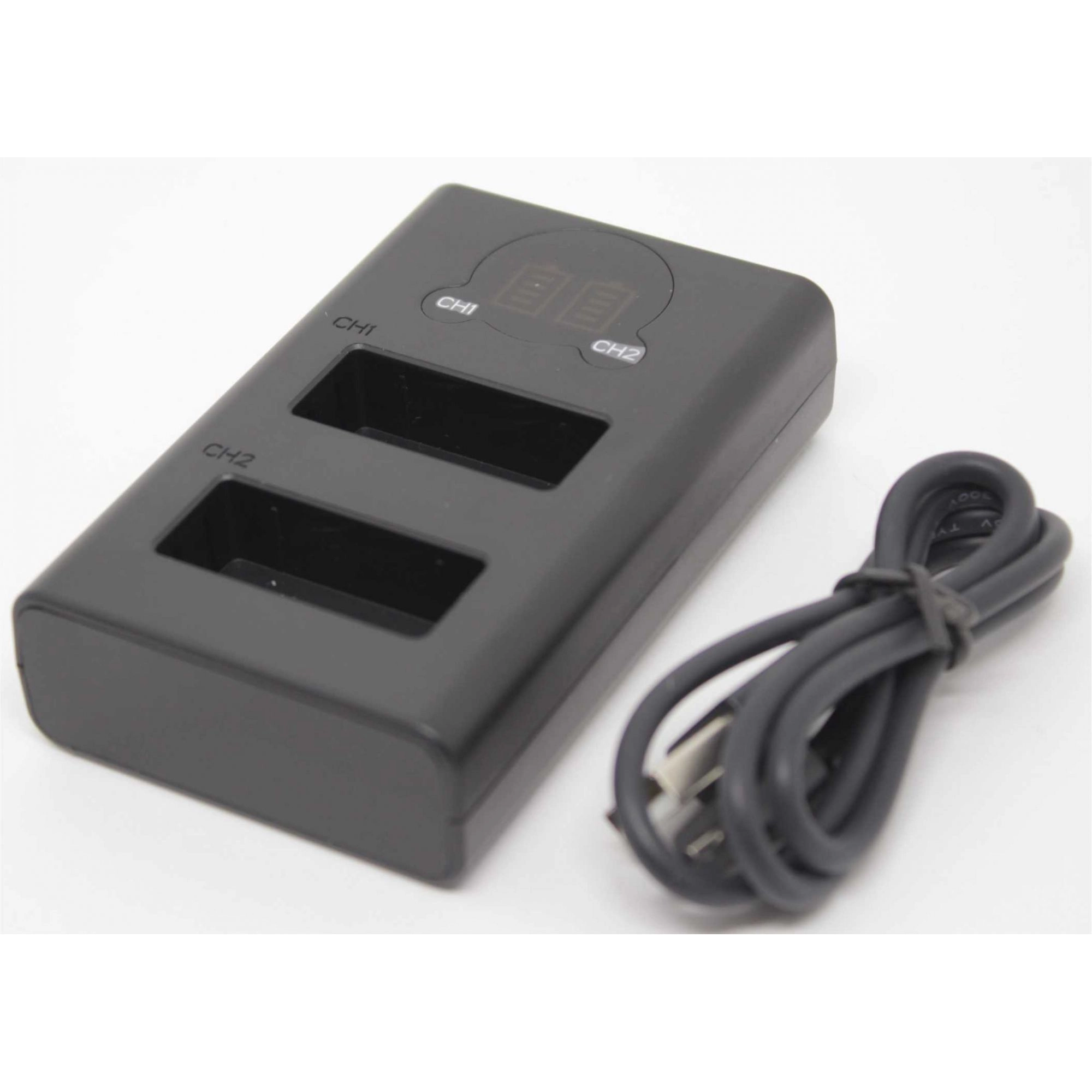 Kit 2 Baterias LP-E6 + Carregador Duplo DL para Canon