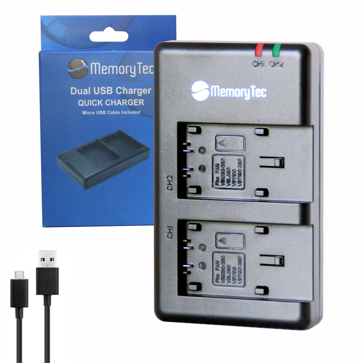 DU Carregador Duplo VW-VBK180 para Panasonic DU Carregador Duplo VW-VBK180 para Panasonic