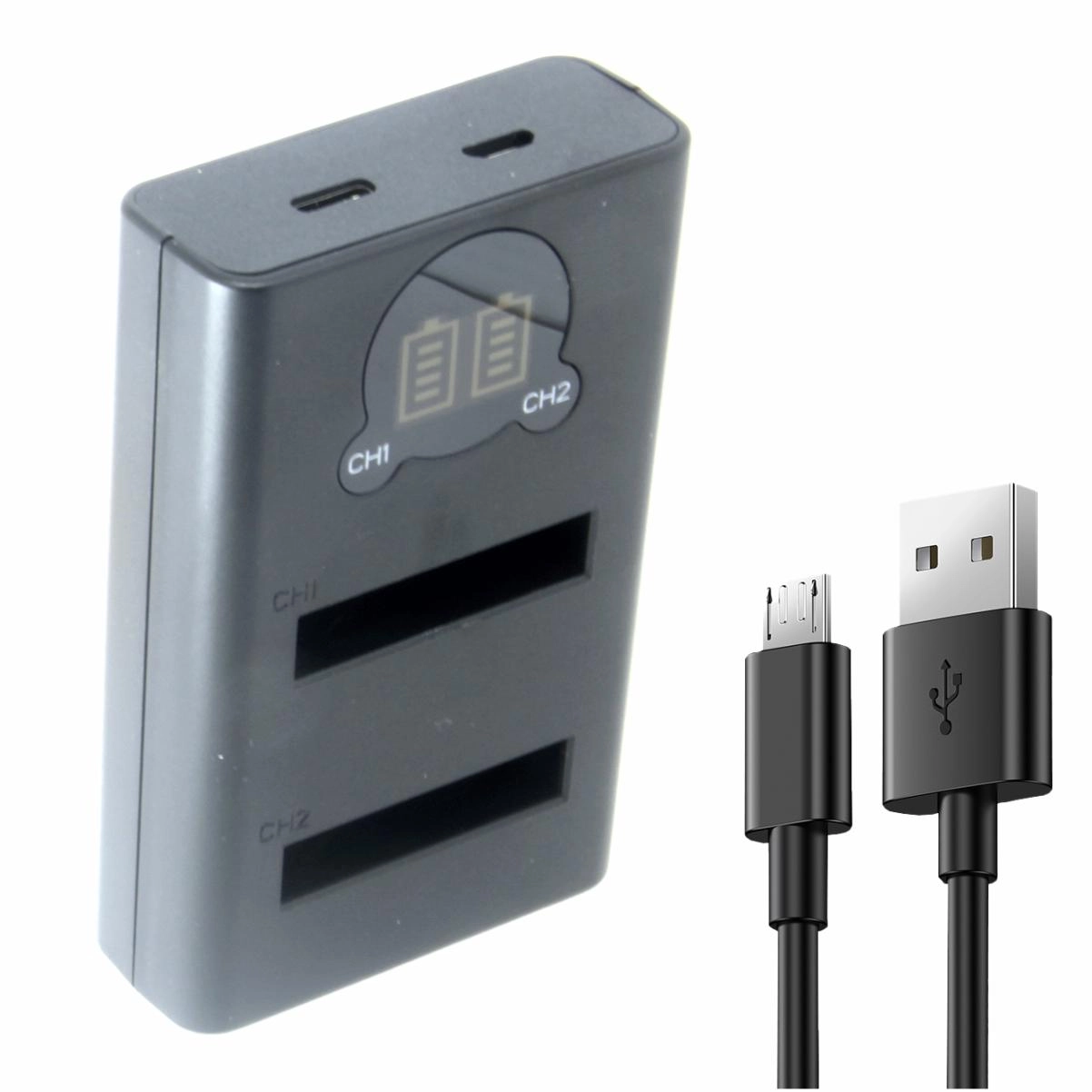 DL Carregador Duplo SLB-10A / NB-6L para Canon / Samsung