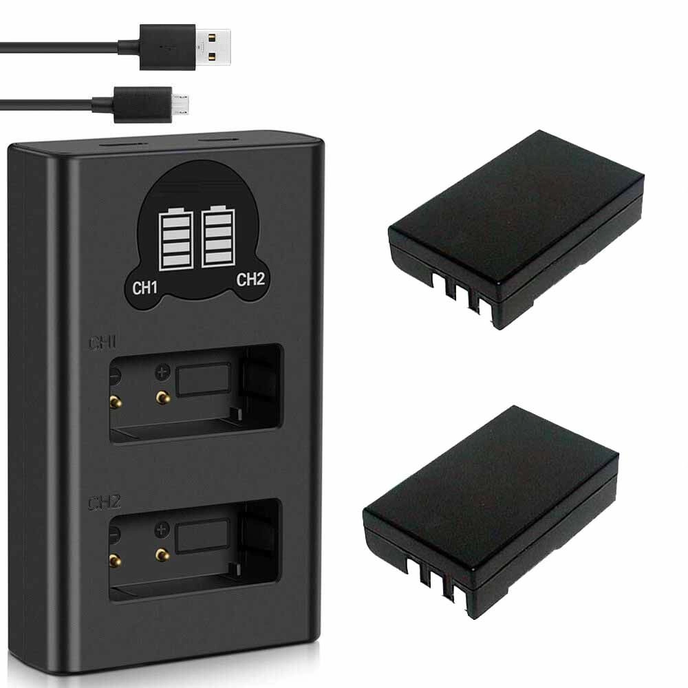 Kit 2 Baterias EN-EL9 + Carregador Duplo DL para Nikon