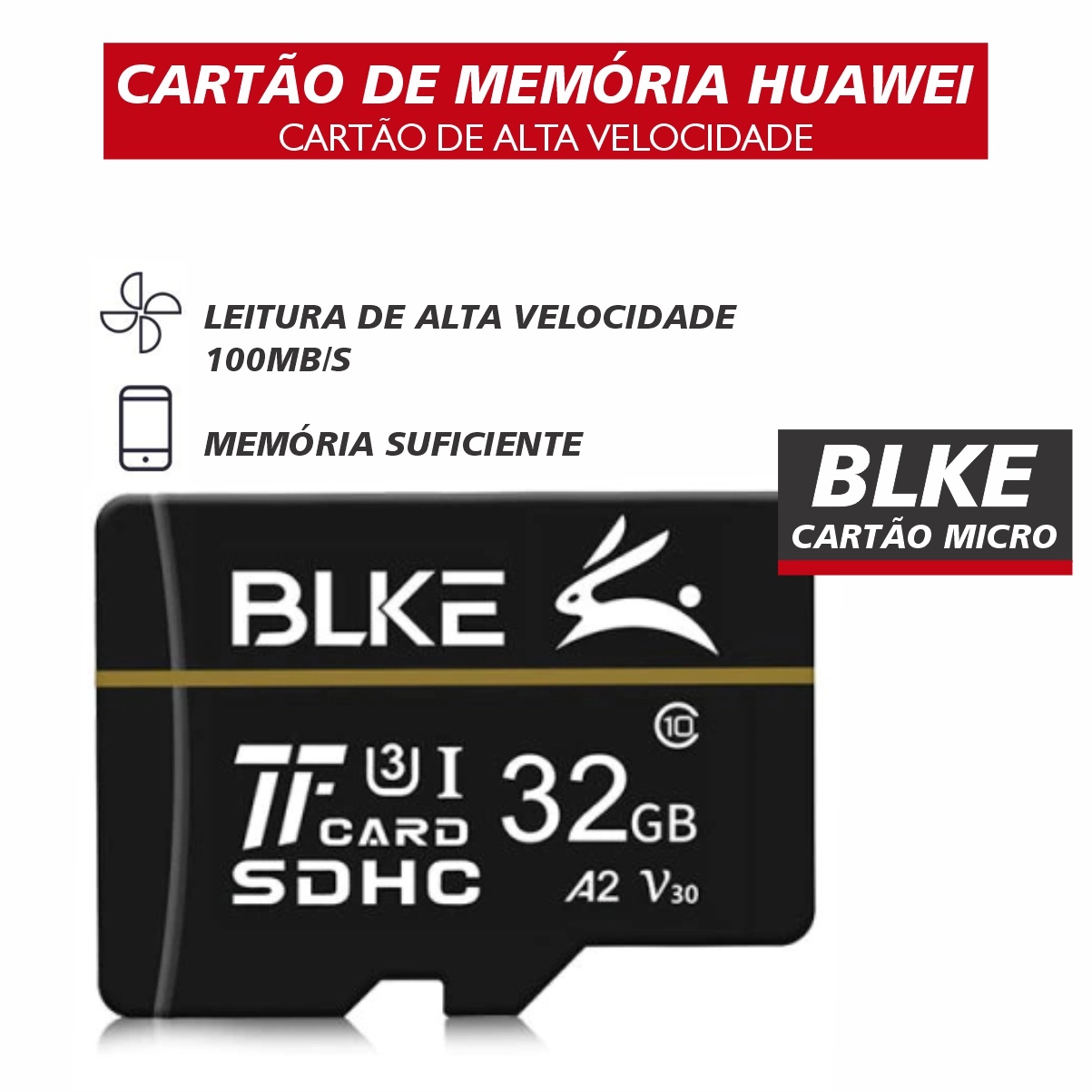 MICRO SDHC 32GB BLKE CL10