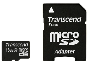 MICRO SDHC 16GB CL4 Transcend