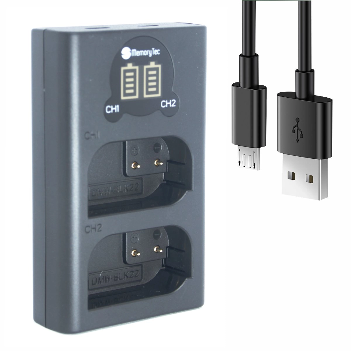 DL Carregador Duplo BLK22 para Panasonic