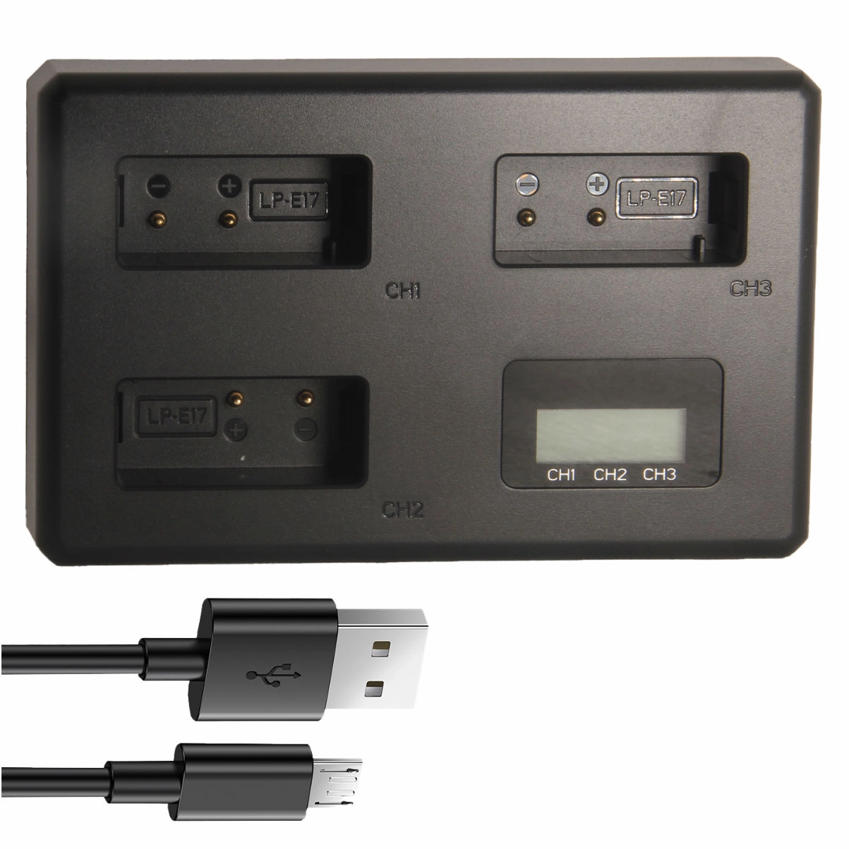 TT Carregador Triplo LP-E17 para Canon TT Carregador Triplo LP-E17 para Canon