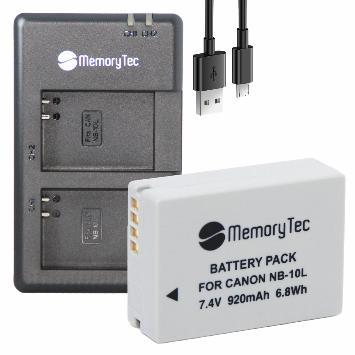 Kit 1 Bateria NB-10L + Carregador Duplo DL para Canon Kit 1 Bateria NB-10L + Carregador Duplo DL para Canon