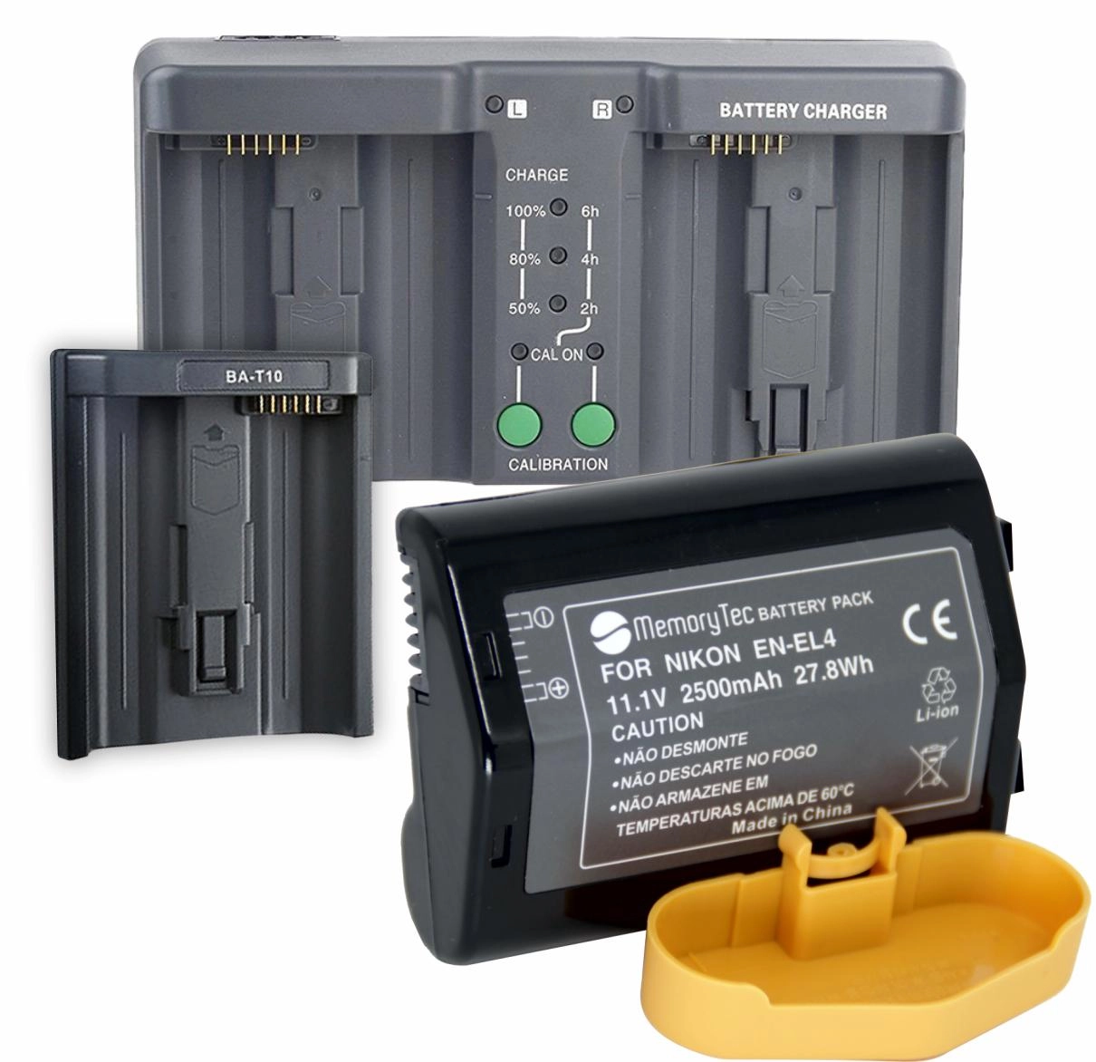 Kit 1 Bateria EN-EL4 + Carregador Duplo DL para Nikon