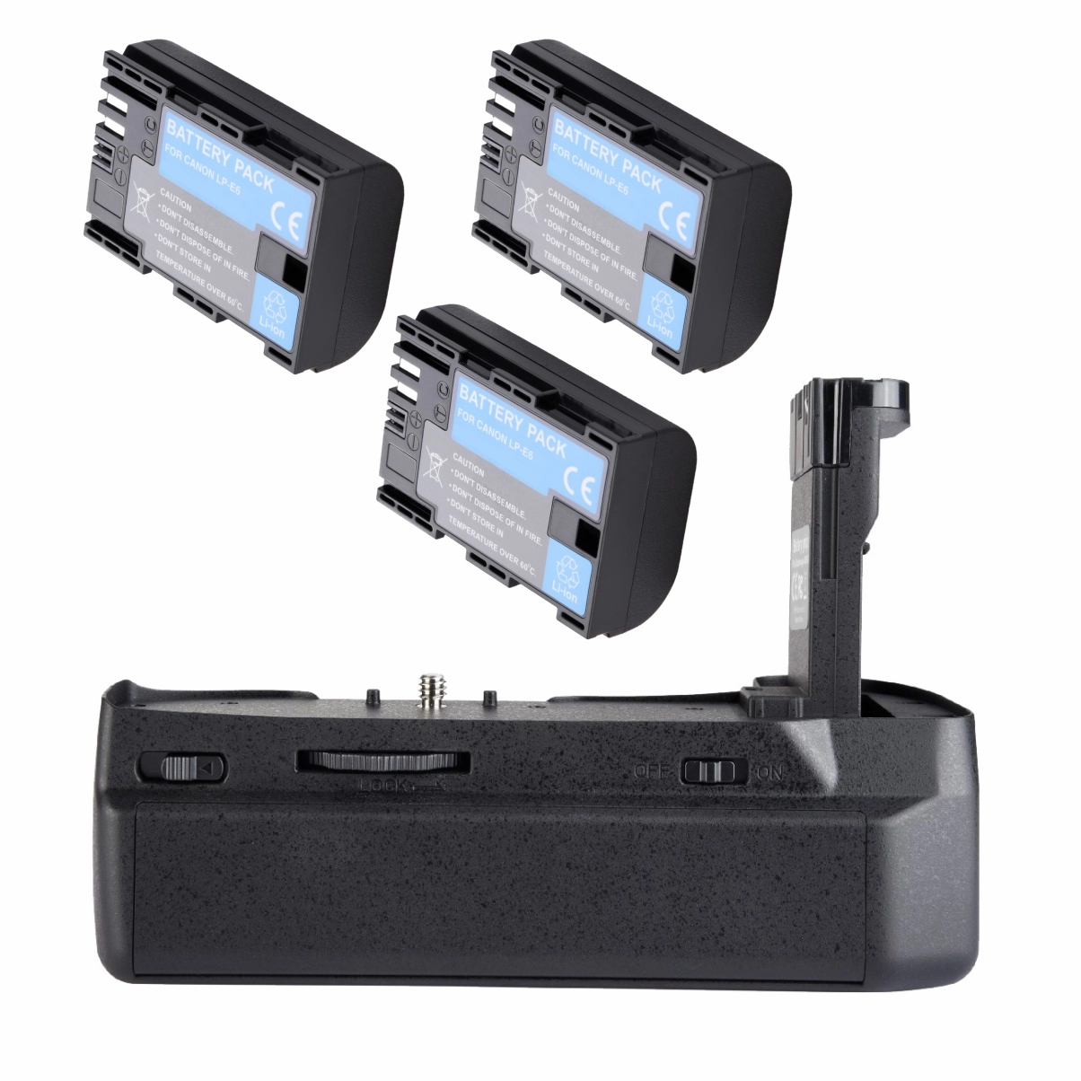 Kit Battery Grip HM + 3 LP-E6 para Blackmagic Kit Battery Grip HM + 3 LP-E6 para Blackmagic