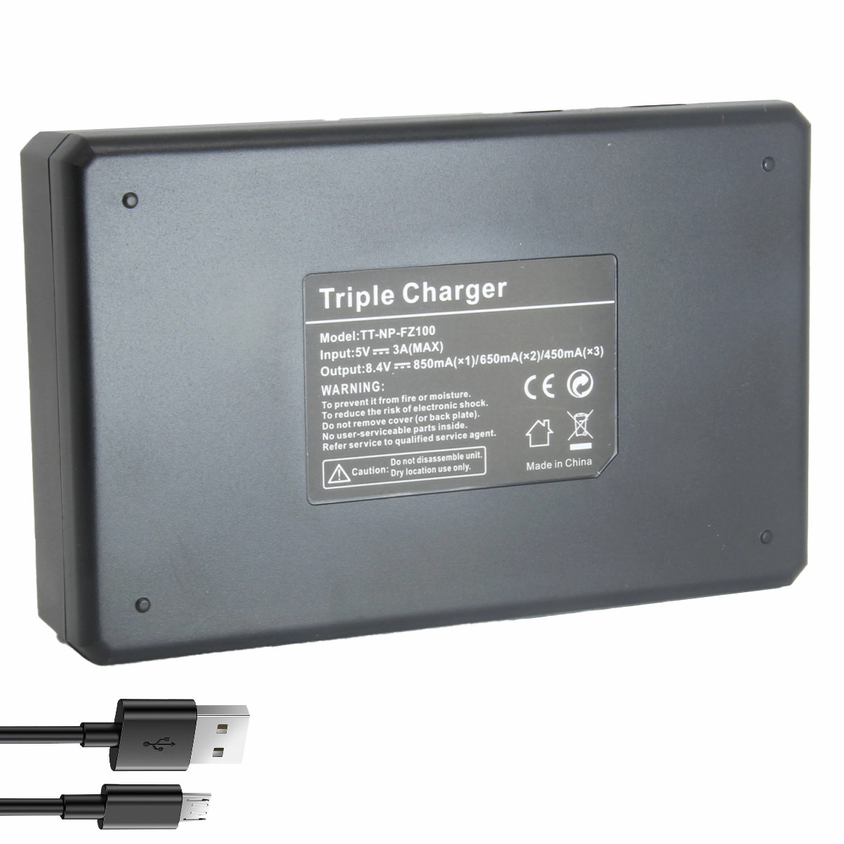 Kit 3 Baterias NP-FZ100 + Carregador Triplo para Sony Kit 3 Baterias NP-FZ100 + Carregador Triplo para Sony