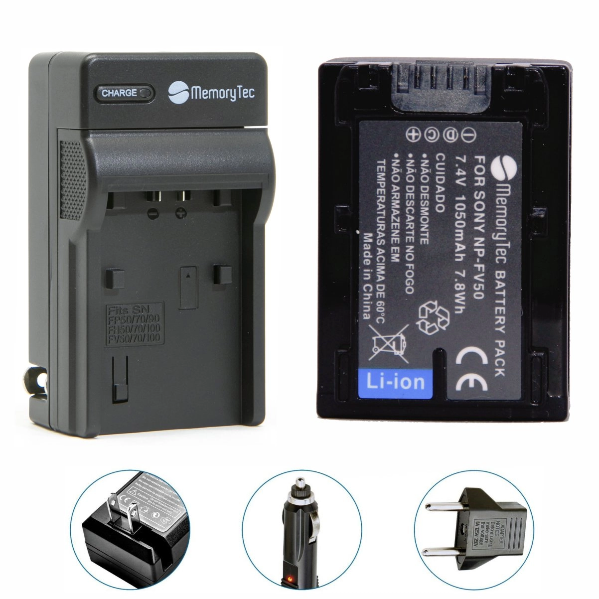 Kit 1 Bateria NP-FV50 + Carregador para Sony Kit 1 Bateria NP-FV50 + Carregador para Sony