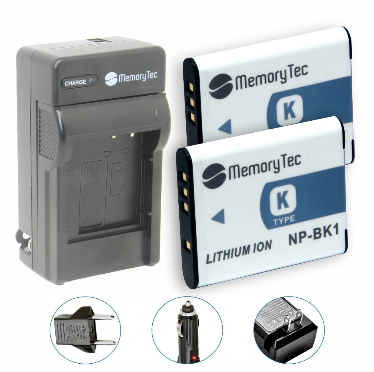 Kit 2 Baterias NP-BK1 FK1+ Carregador para Sony