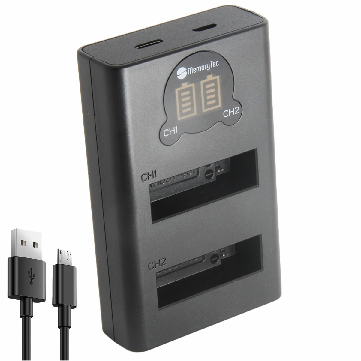 DL Carregador Duplo Com Display AHDBT-401 para GoPro HD Hero 4