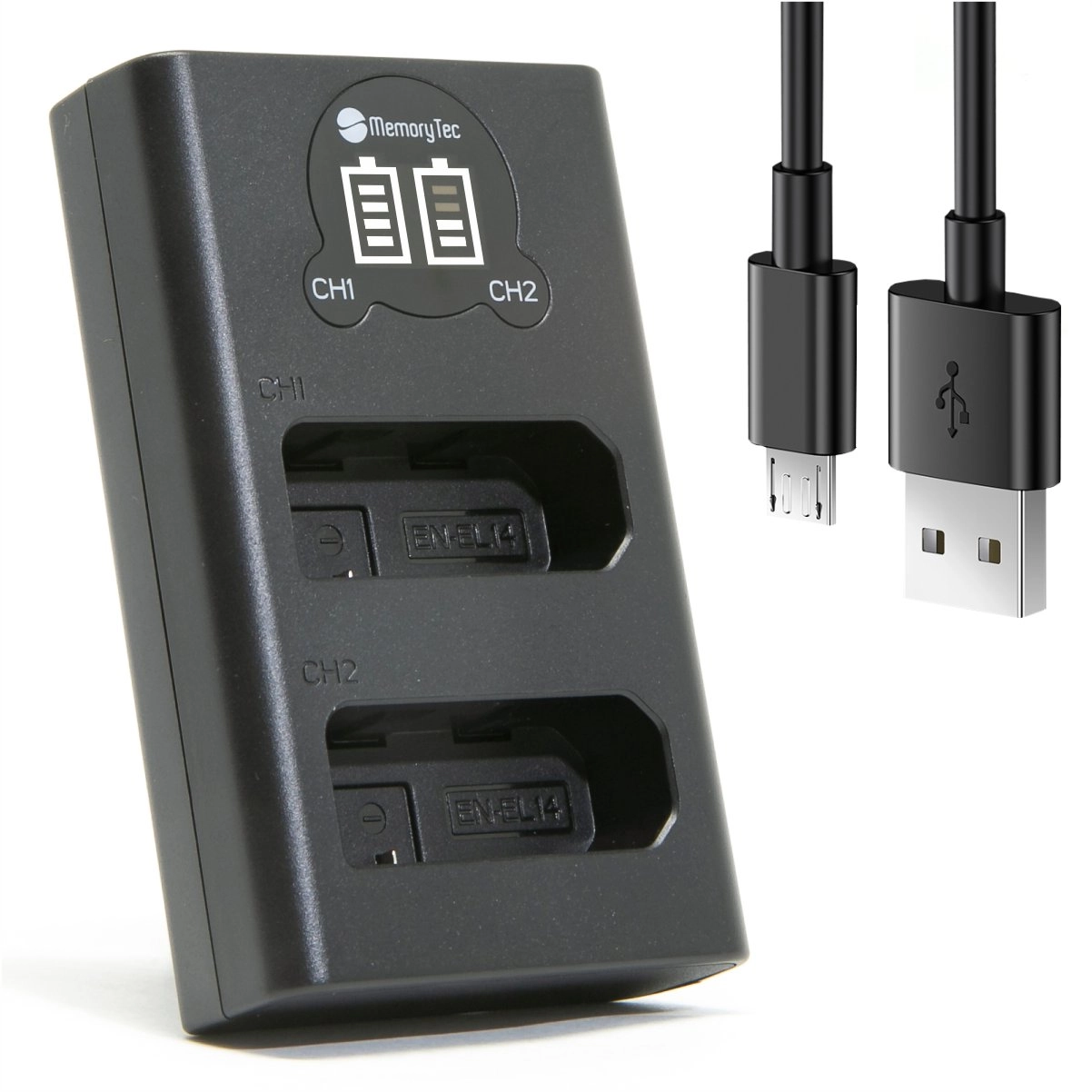 Kit 1 Bateria EN-EL14 + Carregador Duplo DL para Nikon