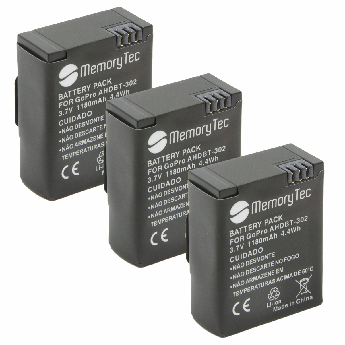 Kit 3 Baterias AHDBT-302 para GoPro 3