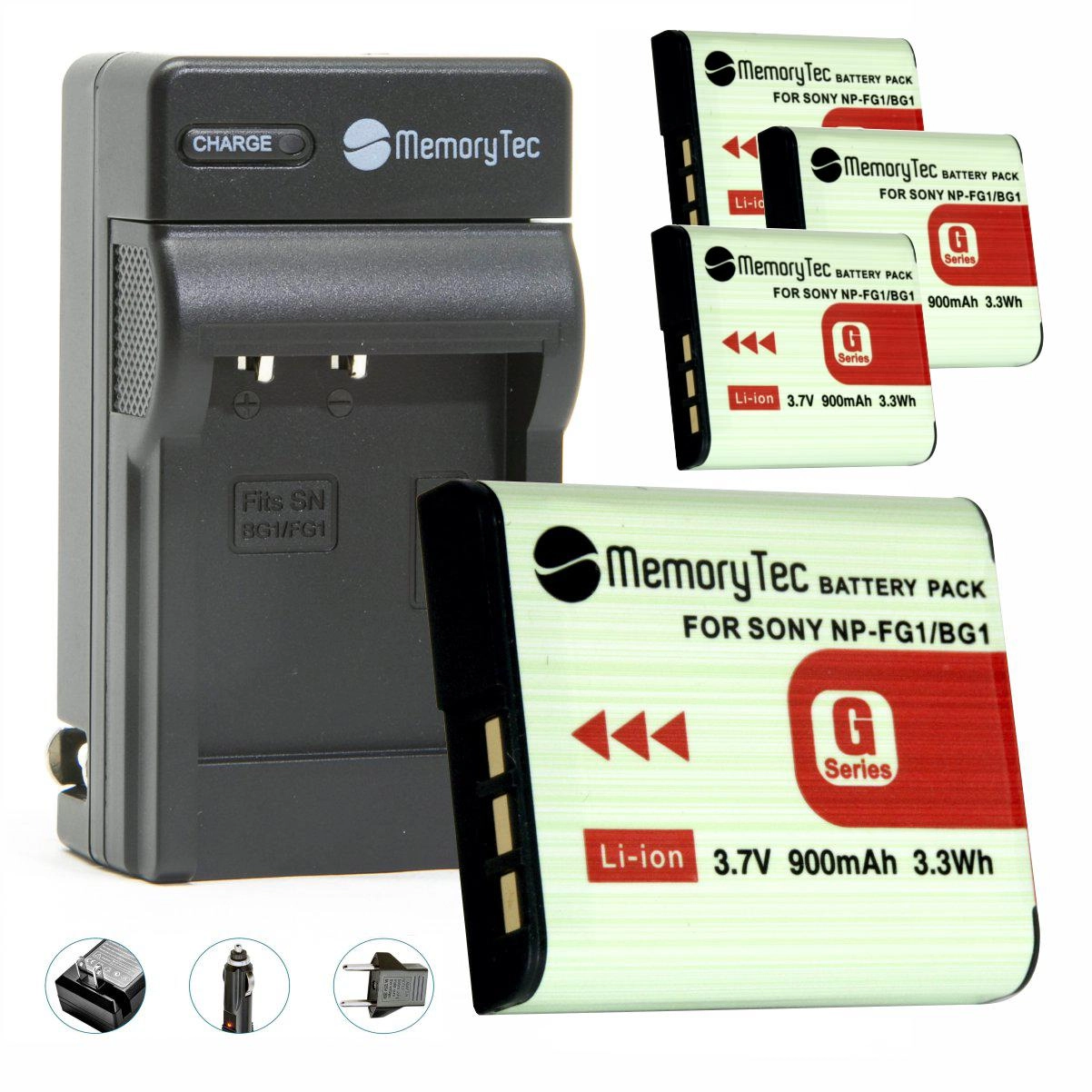 Kit 4 Baterias NP-BG1 / FG1 + Carregadorpara Sony