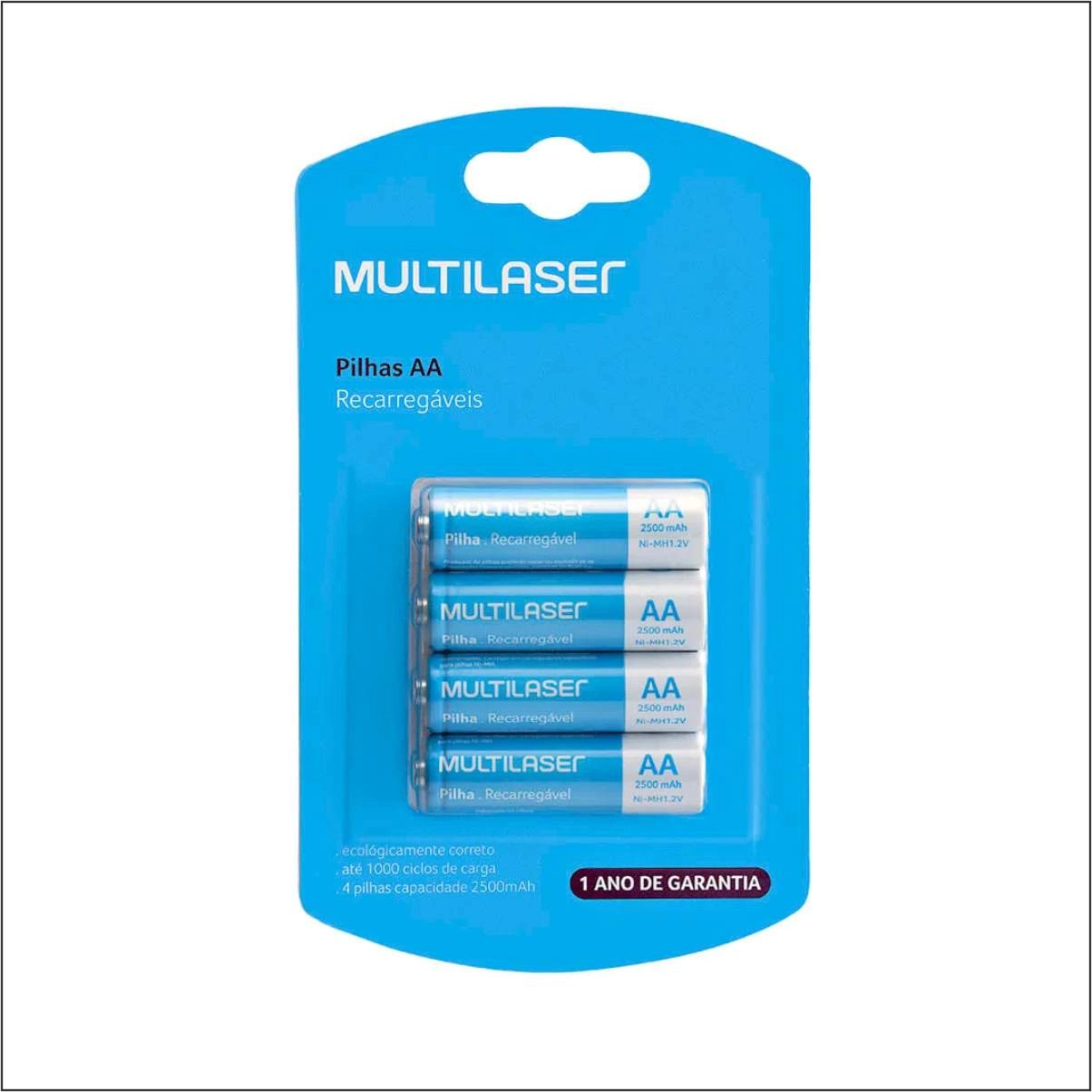 PILHA AA 2500MAH 4 UNIDADES MULTILASER