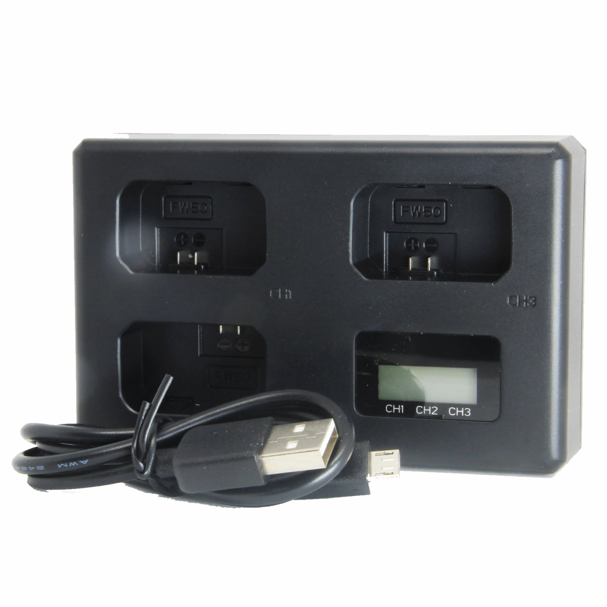 TT Carregador Triplo NP-FW50 para Sony