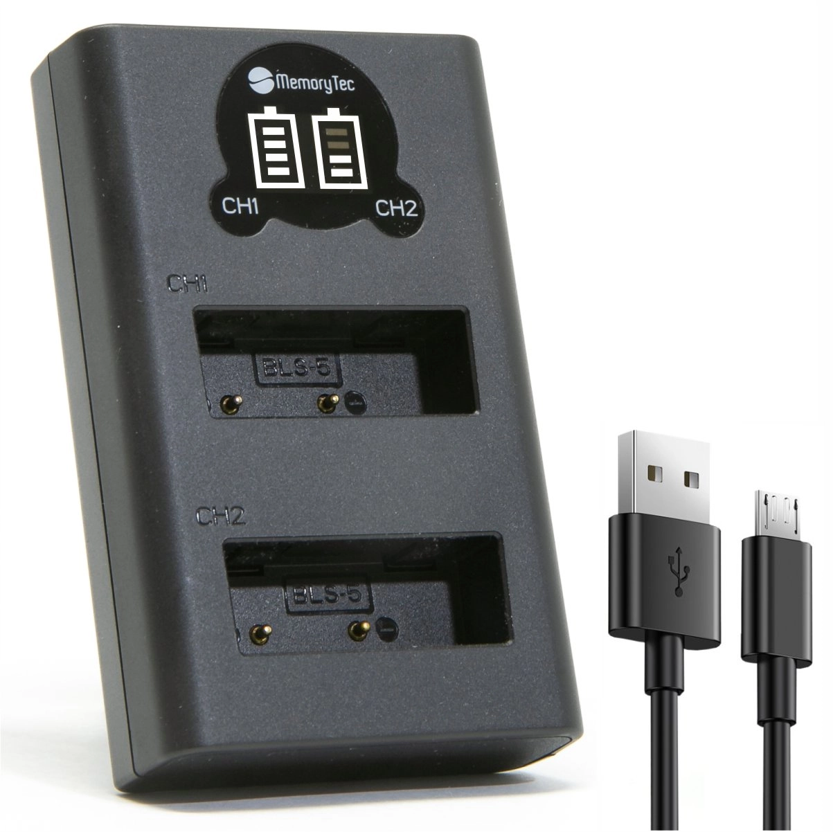 DL Carregador Duplo BLS-1 / BLS-5 / BLS-50 para Olympus DL Carregador Duplo BLS-1 / BLS-5 / BLS-50 para Olympus