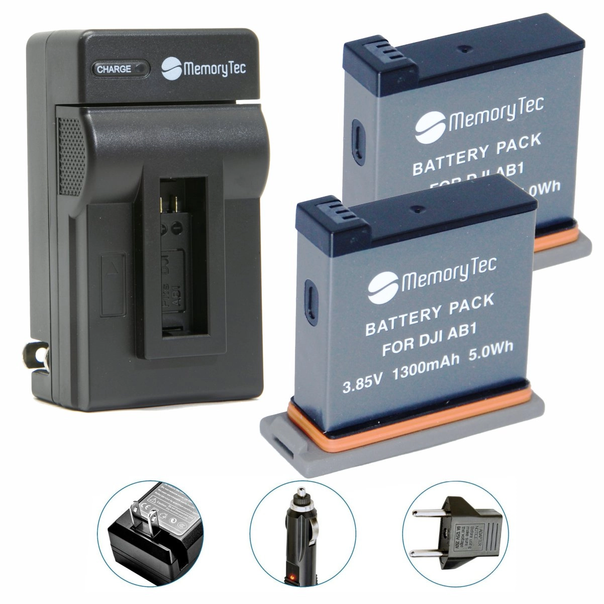 Kit 2 Baterias + Carregador AB1 para DJI Kit 2 Baterias + Carregador AB1 para DJI