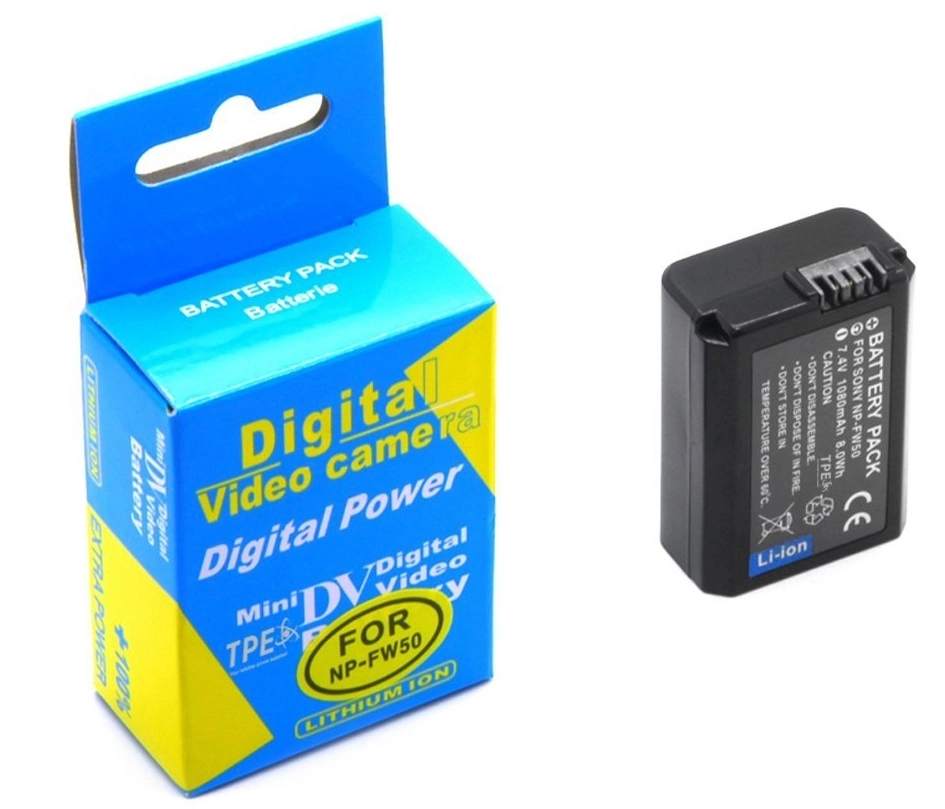 Kit 3 Baterias NP-FW50 + 1 Carregador para Sony Kit 3 Baterias NP-FW50 + 1 Carregador para Sony