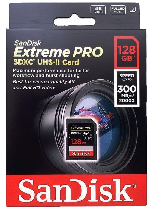 SDXC Sandisk 128GB EXTREME PRO 300MBS