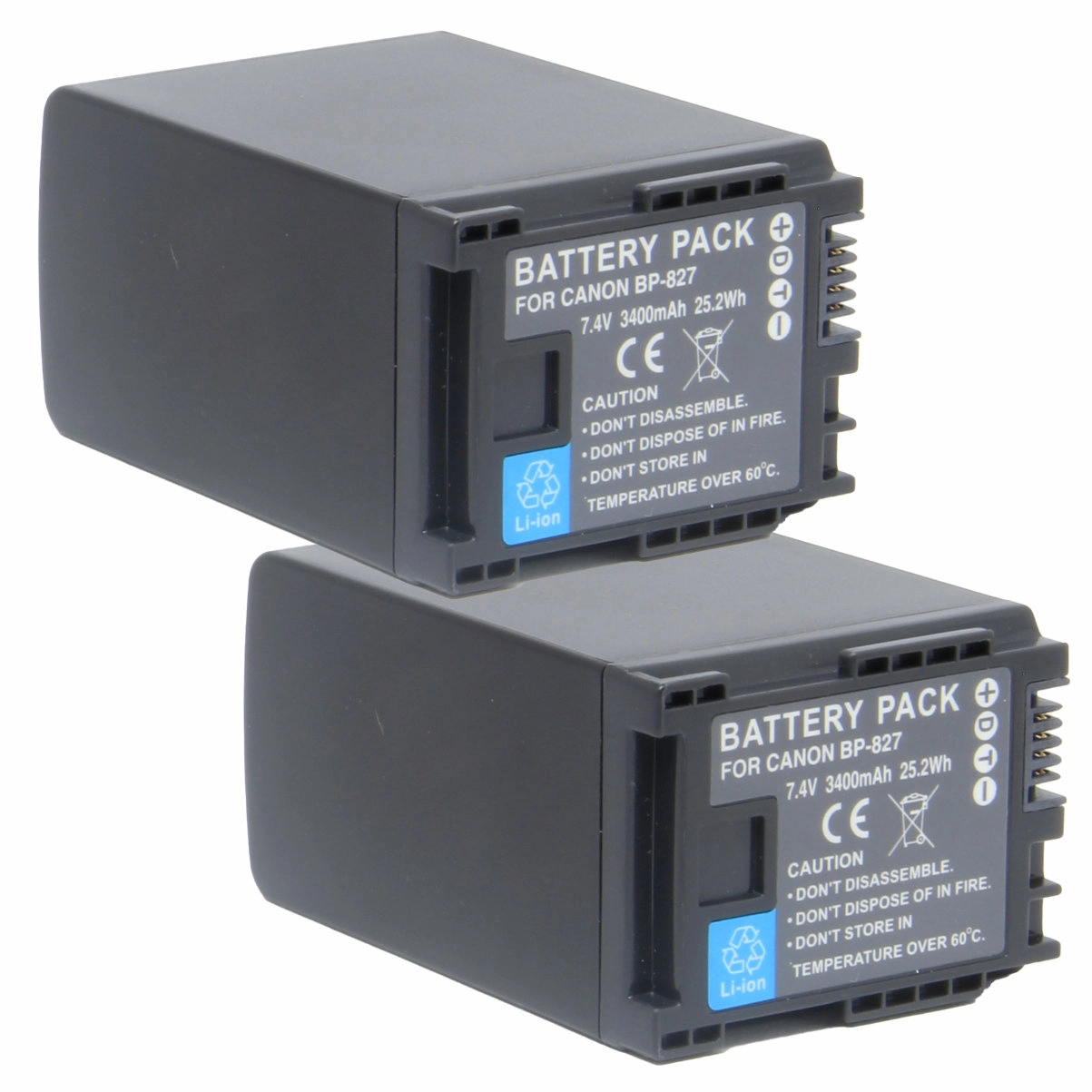 Kit 2 Baterias BP-827 para Canon