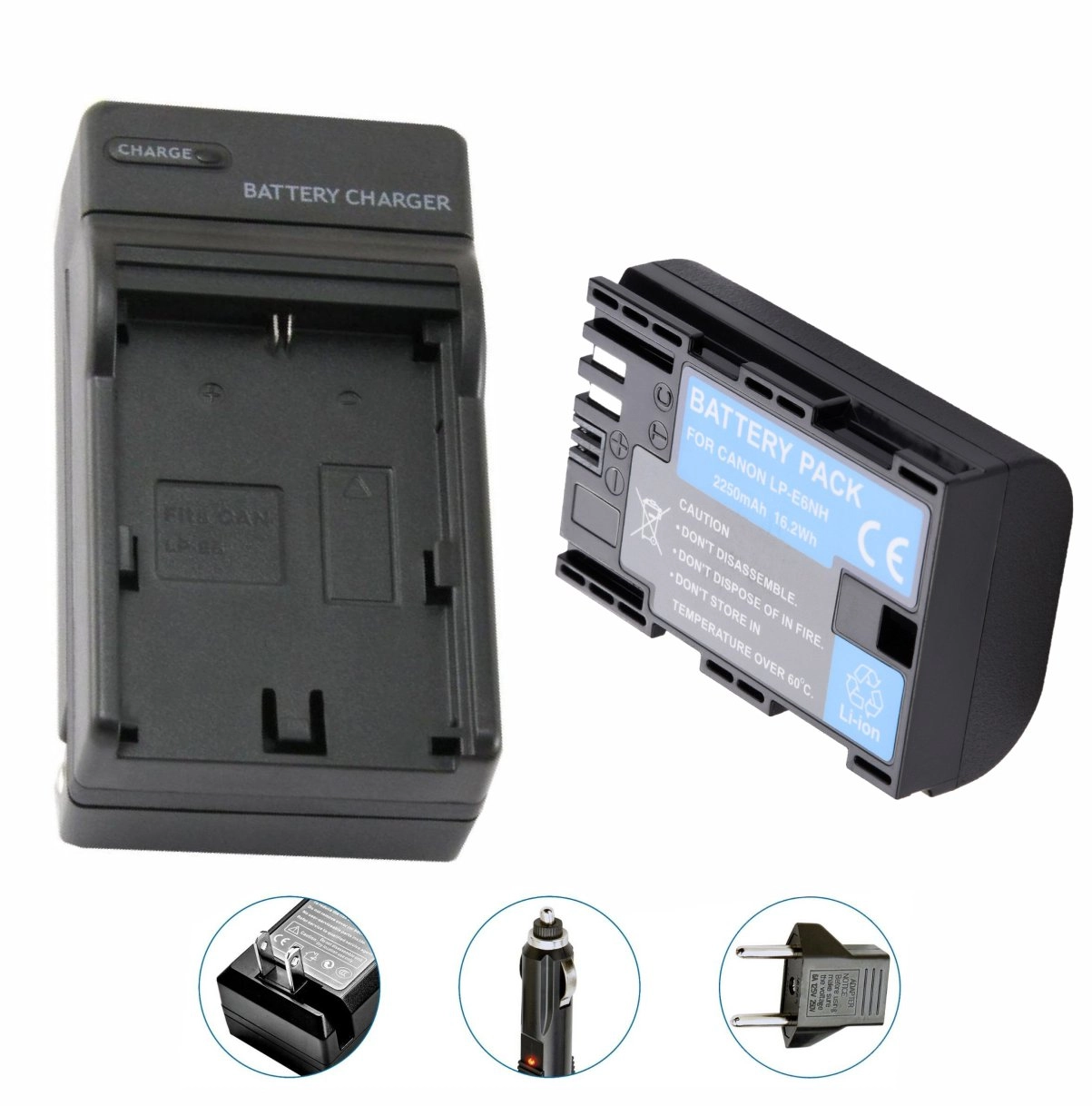 Kit 1 Bateria LP-E6NH PRO + Carregador para Canon Kit 1 Bateria LP-E6NH PRO + Carregador para Canon