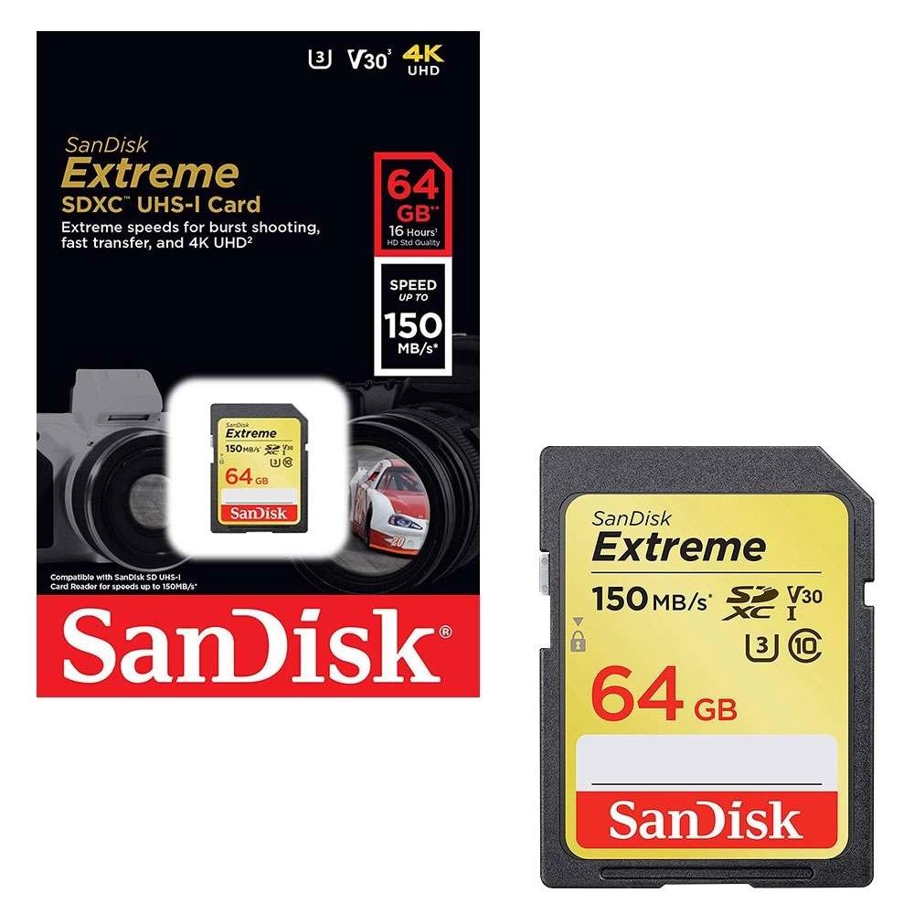 SDXC Sandisk 64GB EXTREME 150 MB/S