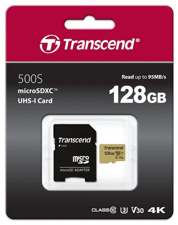 MICRO SDXC Transcend 500S 128GB - 95MB/S