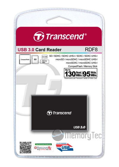 Leitor Cartão de Memória Transcend USB 3.1 RDF8