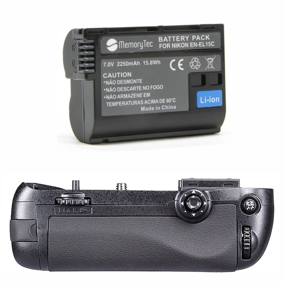 Kit Battery Grip Mb-d15 + 1 Bateria EN-EL15C Para Nikon Kit Battery Grip Mb-d15 + 1 Bateria EN-EL15C Para Nikon