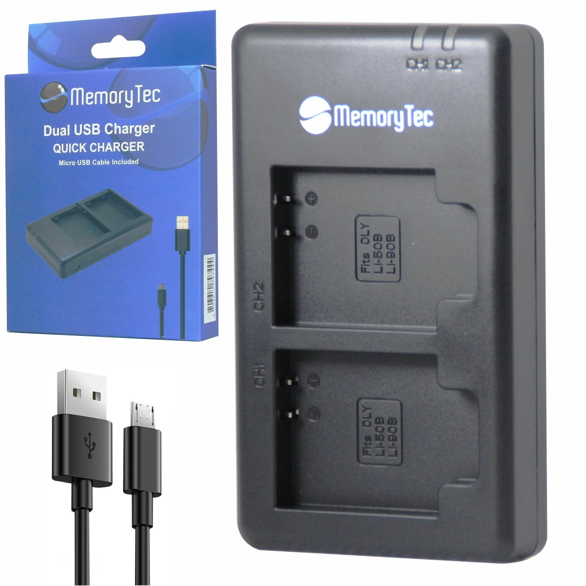 Kit 1 Bateria NP-BK1/FK1 + Carregador Duplo DL para Sony